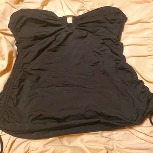 Black tube swim top